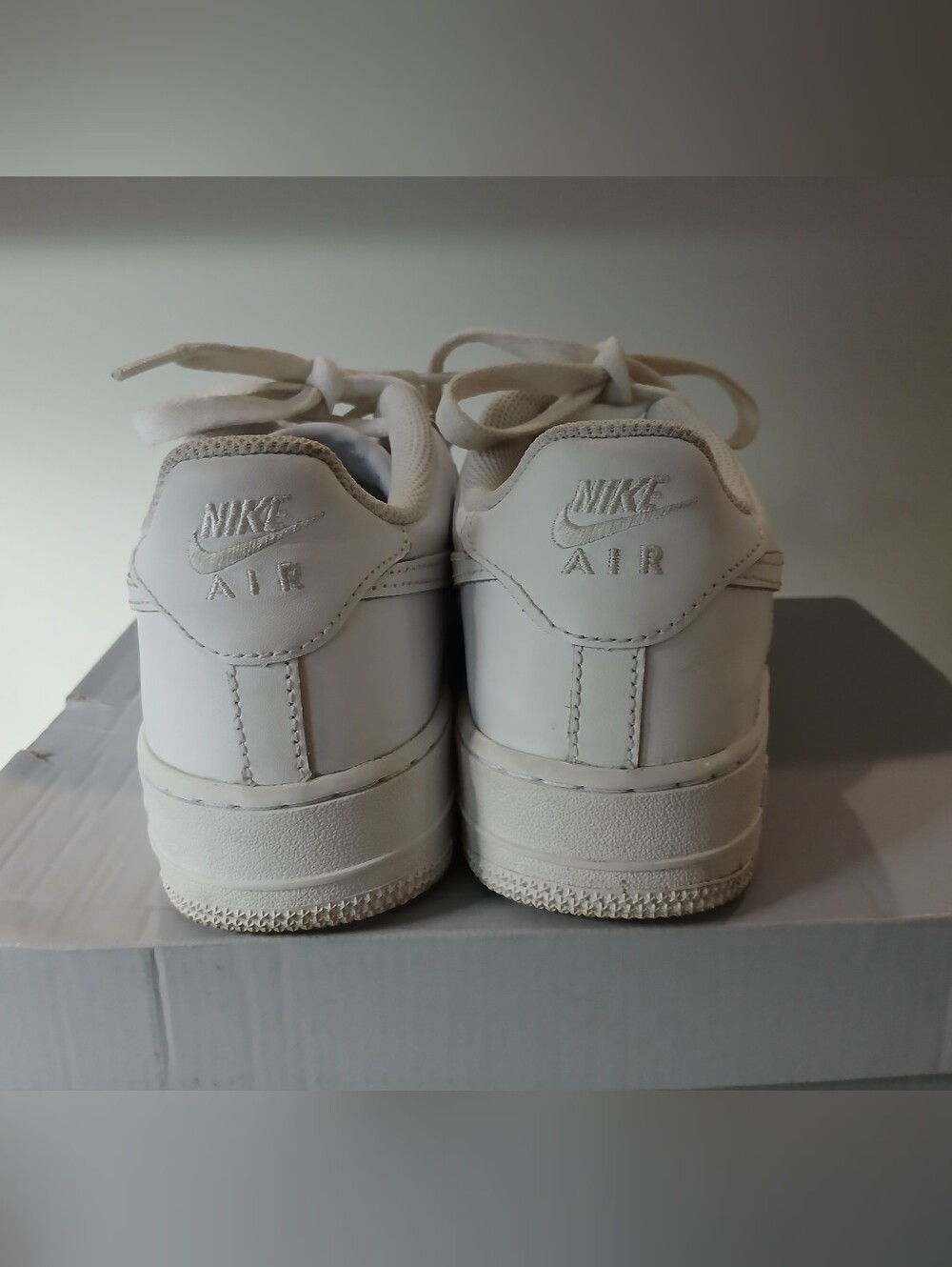 Nike Air Force 1 LG (GS) White Sneakers - Picture 5 of 12